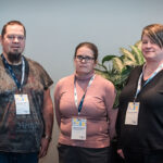 Valtuusto 26.-27.11. 2025Helsinki, Ismo Viirimaa, Riitta Kattelus ja Minna Kaski, KUVA TUUKKA RANTALA